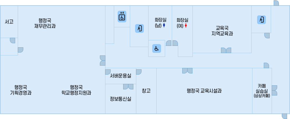 시흥교육지원청 청사 2층 이미지